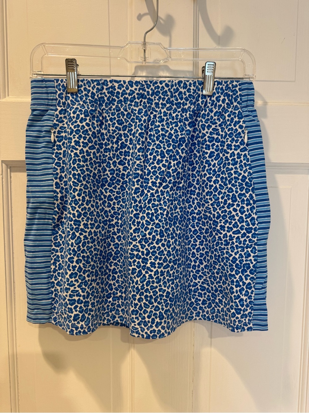 J. McLaughlin Blue Leopard Print Skort Small